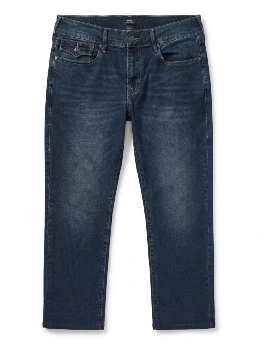 True Religion Jeans Mens 36 x 28 Ricky Big T Relaxed Straight Flap Pocket Denim